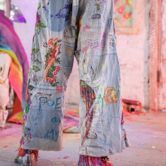 🐞NWT MAGNOLIA PEARL Peonies Dani Blues Denims🐞 - Picture 3 of 9